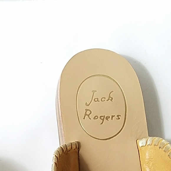LAST ONE! Jack Rogers Blair Sandals White & Gold - Picture 6 of 8